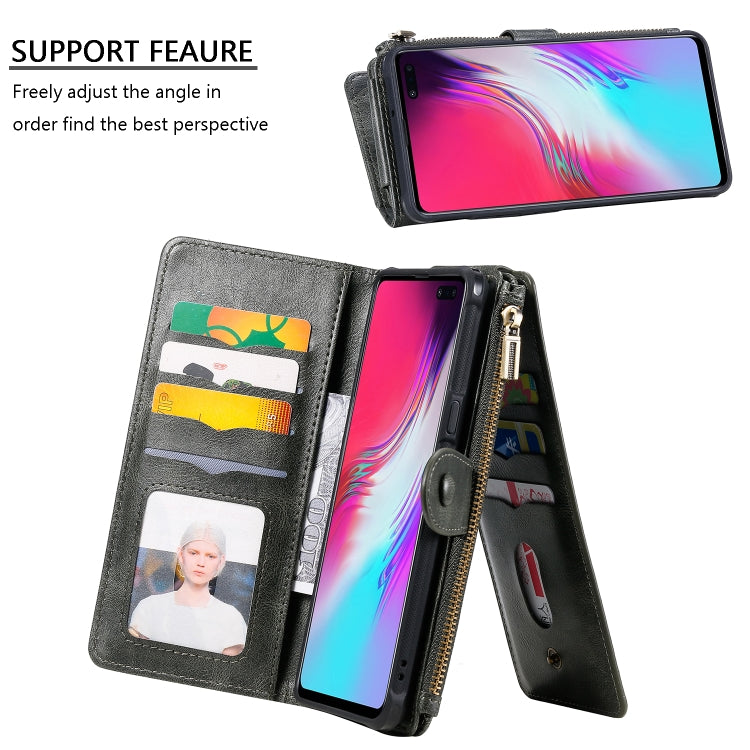 For Galaxy S10 5G Multifunctional Retro Detachable Magnetic Horizontal Flip Leather Case with Card Slots & Holder & Wallet & Photo Frame