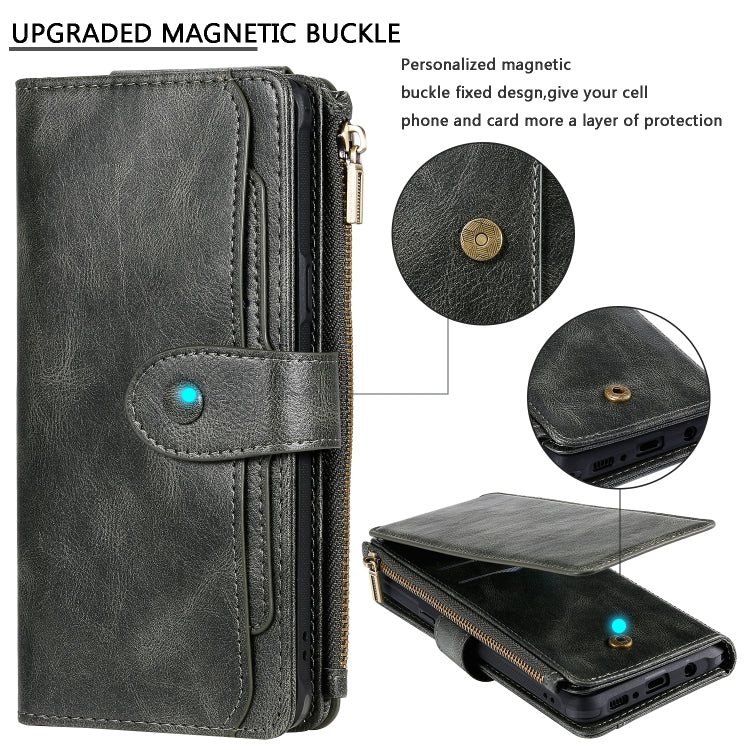 For Galaxy S10 5G Multifunctional Retro Detachable Magnetic Horizontal Flip Leather Case with Card Slots & Holder & Wallet & Photo Frame