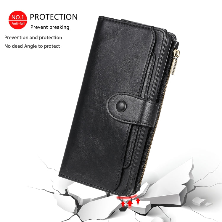 For Galaxy S10 5G Multifunctional Retro Detachable Magnetic Horizontal Flip Leather Case with Card Slots & Holder & Wallet & Photo Frame
