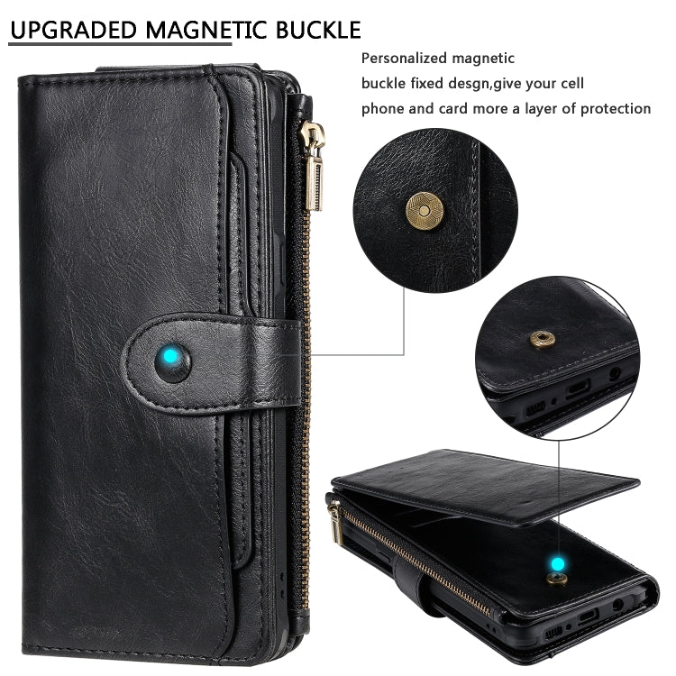 For Galaxy S10 5G Multifunctional Retro Detachable Magnetic Horizontal Flip Leather Case with Card Slots & Holder & Wallet & Photo Frame