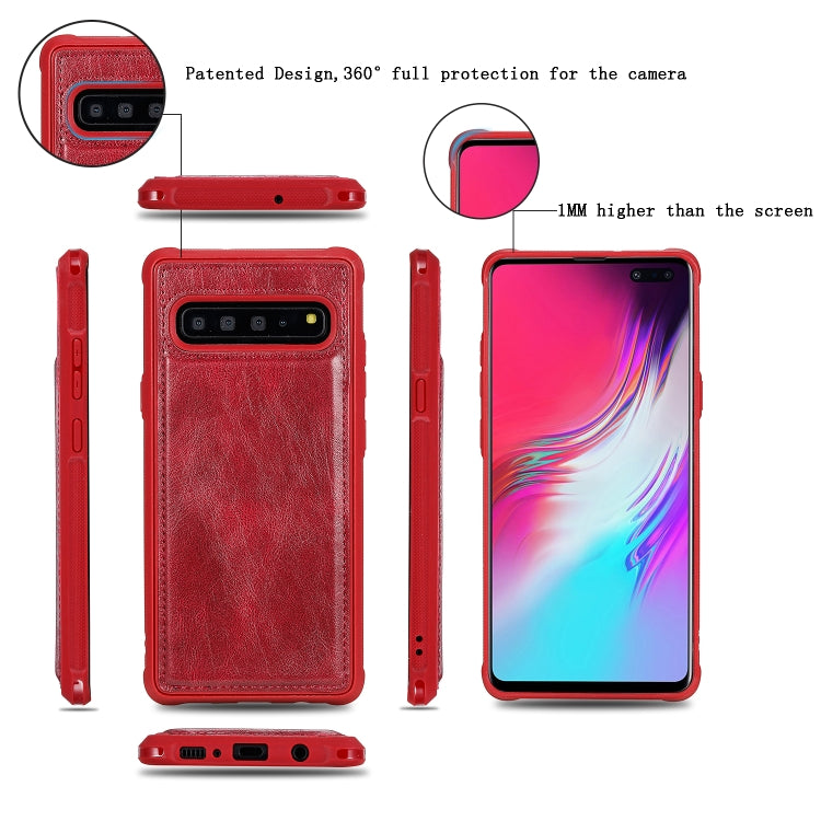 For Galaxy S10 5G Multifunctional Retro Detachable Magnetic Horizontal Flip Leather Case with Card Slots & Holder & Wallet & Photo Frame