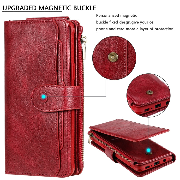 For Galaxy S10 5G Multifunctional Retro Detachable Magnetic Horizontal Flip Leather Case with Card Slots & Holder & Wallet & Photo Frame