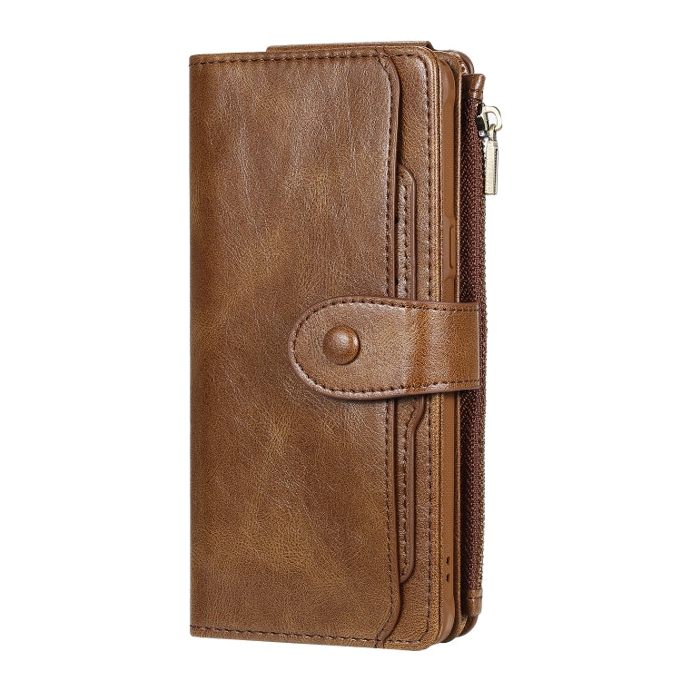 For Galaxy S10 5G Multifunctional Retro Detachable Magnetic Horizontal Flip Leather Case with Card Slots & Holder & Wallet & Photo Frame