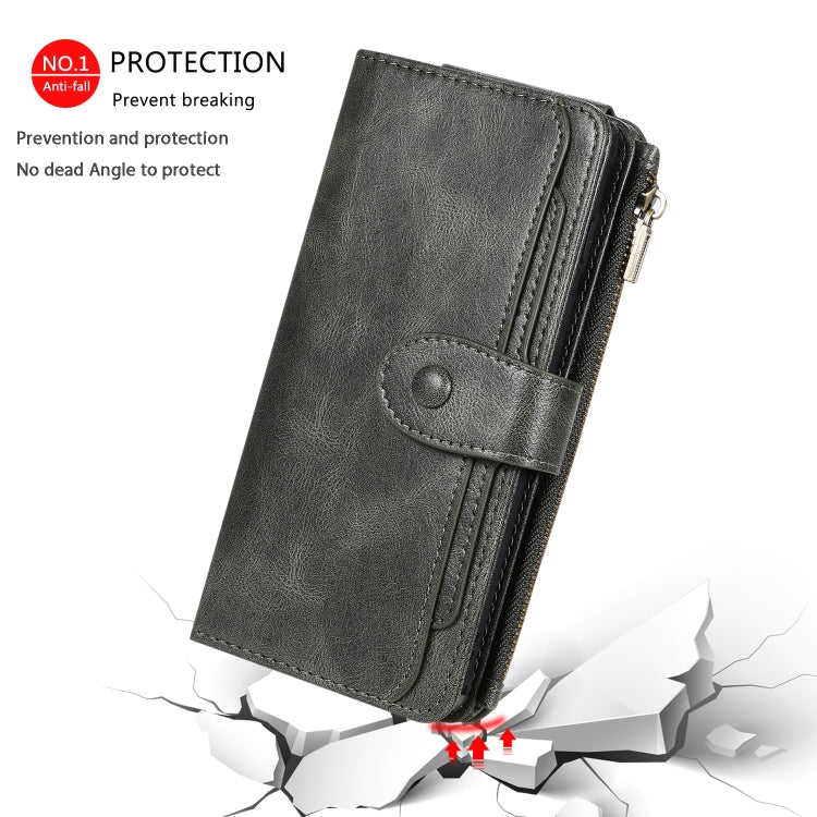 For Galaxy S10+ Multifunctional Retro Detachable Magnetic Horizontal Flip Leather Case with Card Slots & Holder & Wallet & Photo Frame