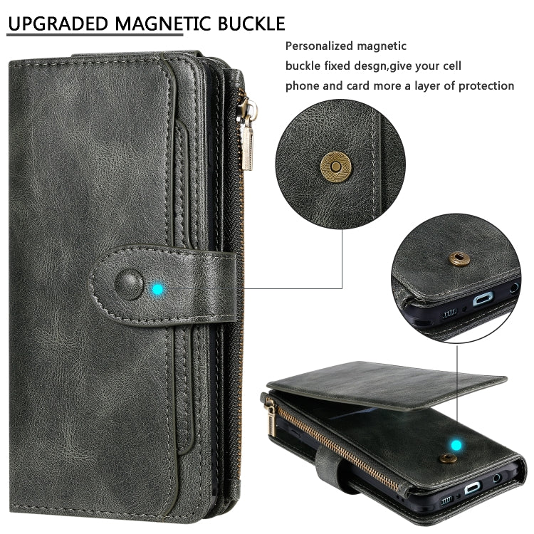 For Galaxy S10+ Multifunctional Retro Detachable Magnetic Horizontal Flip Leather Case with Card Slots & Holder & Wallet & Photo Frame