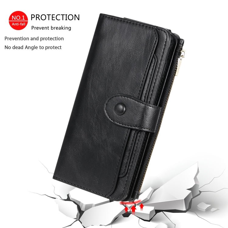 For Galaxy S10+ Multifunctional Retro Detachable Magnetic Horizontal Flip Leather Case with Card Slots & Holder & Wallet & Photo Frame
