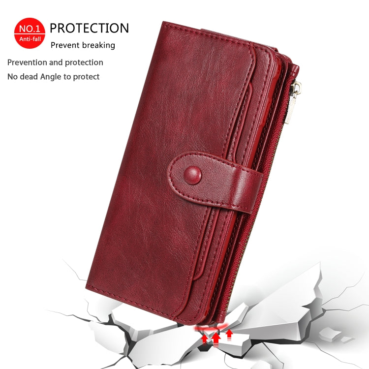 For Galaxy S10+ Multifunctional Retro Detachable Magnetic Horizontal Flip Leather Case with Card Slots & Holder & Wallet & Photo Frame