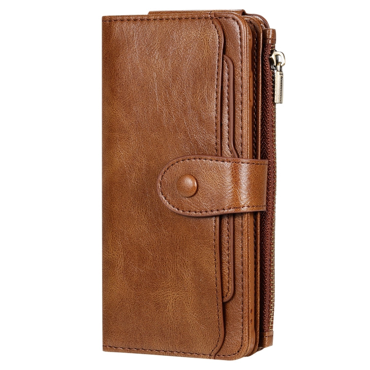 For Galaxy S10+ Multifunctional Retro Detachable Magnetic Horizontal Flip Leather Case with Card Slots & Holder & Wallet & Photo Frame