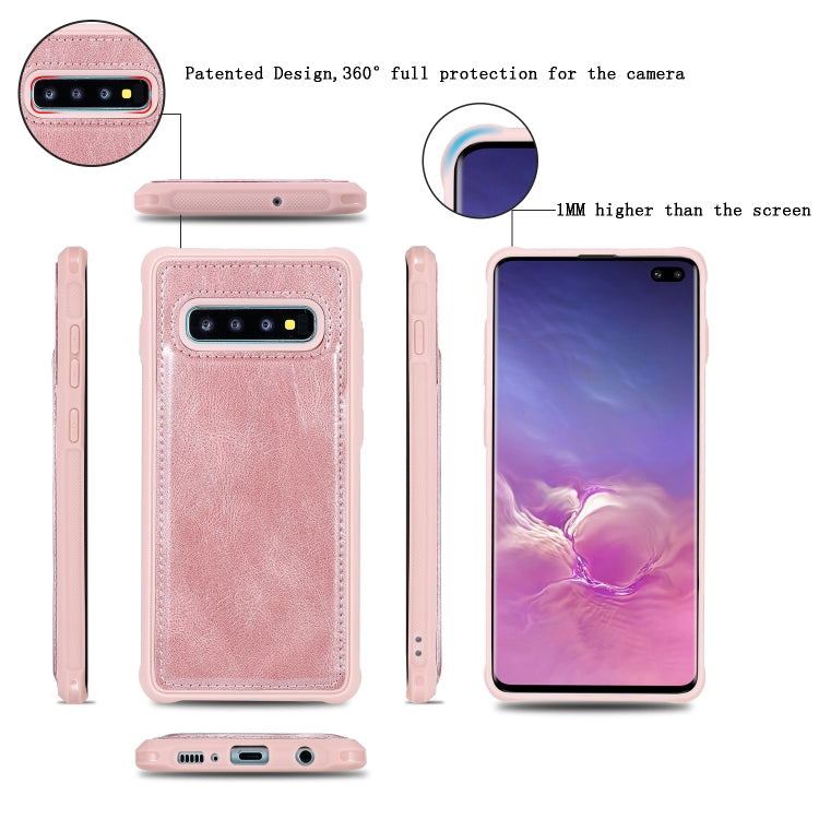 For Galaxy S10+ Multifunctional Retro Detachable Magnetic Horizontal Flip Leather Case with Card Slots & Holder & Wallet & Photo Frame