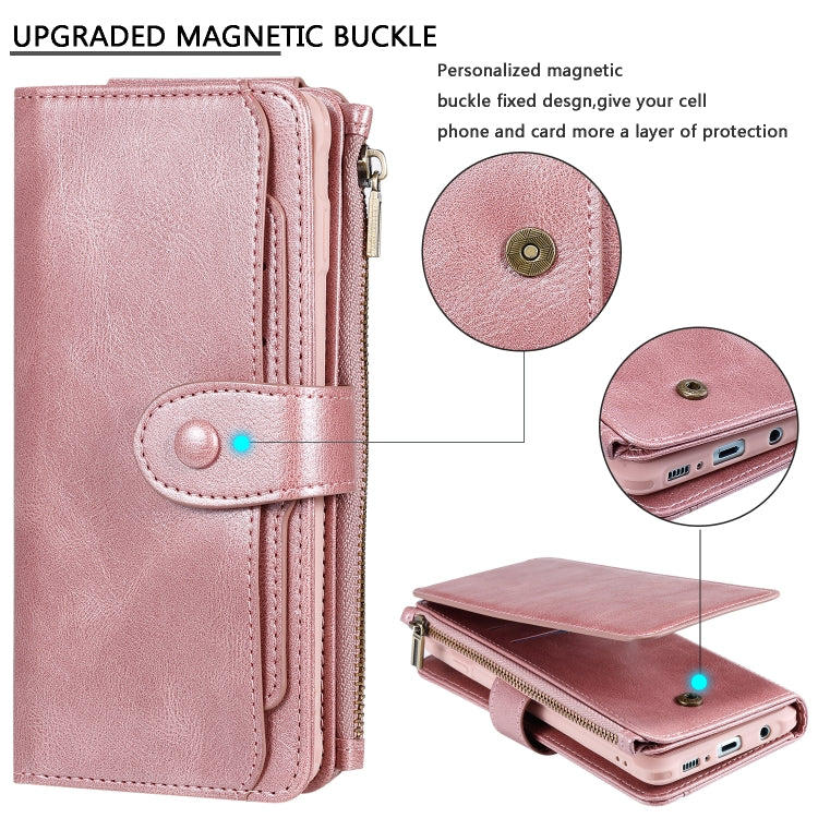 For Galaxy S10+ Multifunctional Retro Detachable Magnetic Horizontal Flip Leather Case with Card Slots & Holder & Wallet & Photo Frame