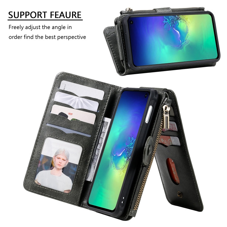 For Galaxy S10e Multifunctional Retro Detachable Magnetic Horizontal Flip Leather Case with Card Slots & Holder & Wallet & Photo Frame