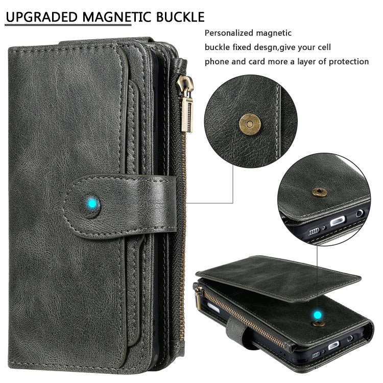 For Galaxy S10e Multifunctional Retro Detachable Magnetic Horizontal Flip Leather Case with Card Slots & Holder & Wallet & Photo Frame