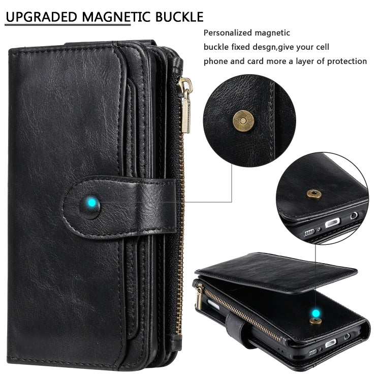 For Galaxy S10e Multifunctional Retro Detachable Magnetic Horizontal Flip Leather Case with Card Slots & Holder & Wallet & Photo Frame