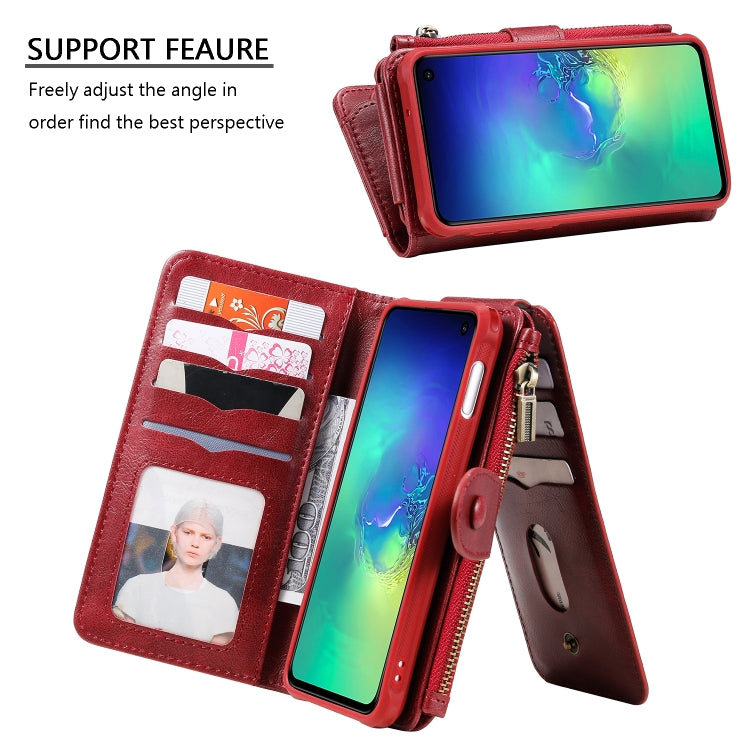 For Galaxy S10e Multifunctional Retro Detachable Magnetic Horizontal Flip Leather Case with Card Slots & Holder & Wallet & Photo Frame