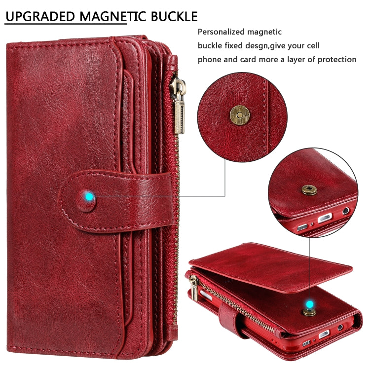 For Galaxy S10e Multifunctional Retro Detachable Magnetic Horizontal Flip Leather Case with Card Slots & Holder & Wallet & Photo Frame