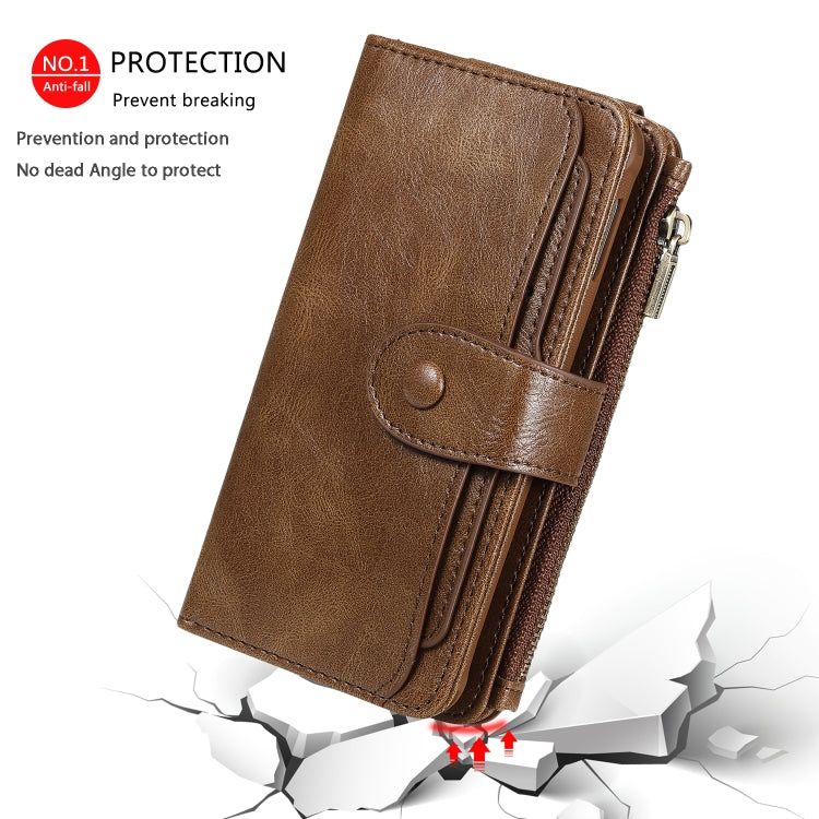 For Galaxy S10e Multifunctional Retro Detachable Magnetic Horizontal Flip Leather Case with Card Slots & Holder & Wallet & Photo Frame