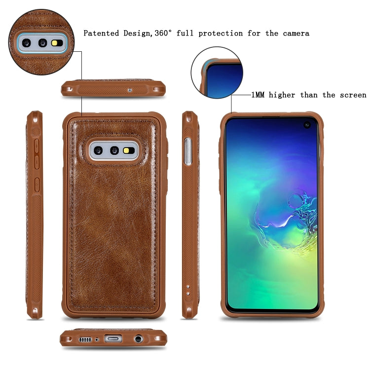 For Galaxy S10e Multifunctional Retro Detachable Magnetic Horizontal Flip Leather Case with Card Slots & Holder & Wallet & Photo Frame