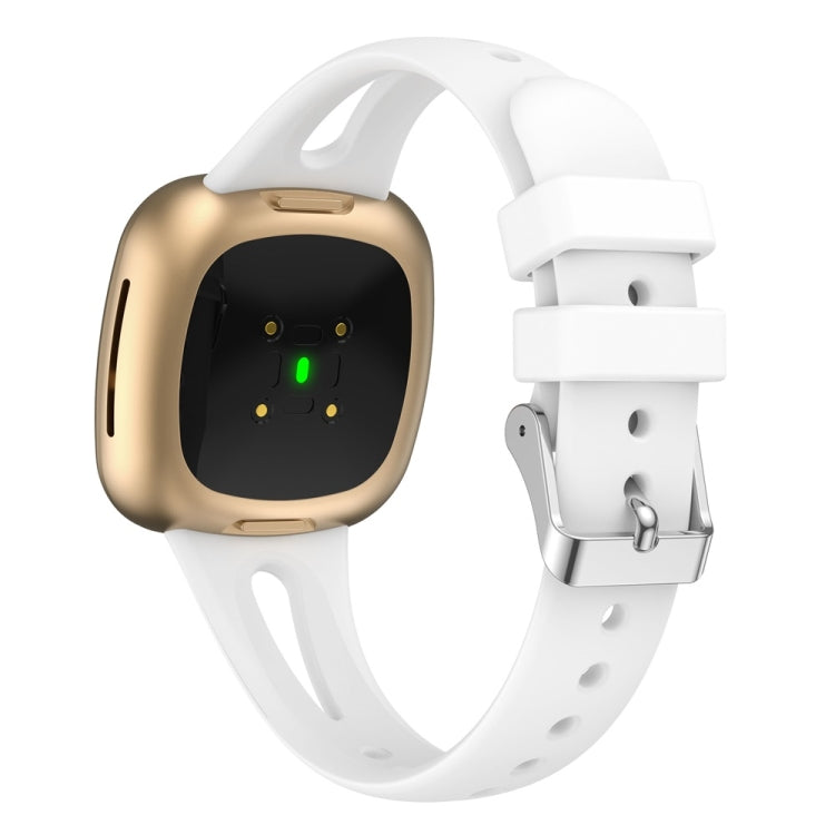 For Fitbit Versa 3 / 4 Water-drop Slim Silicone Watch Band, Size:S