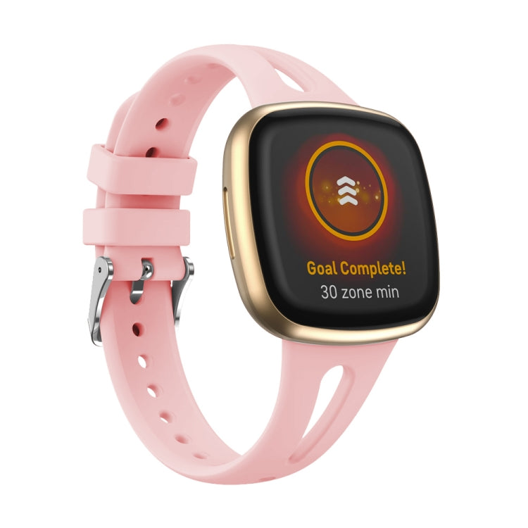 For Fitbit Versa 3 / 4 Water-drop Slim Silicone Watch Band, Size:S