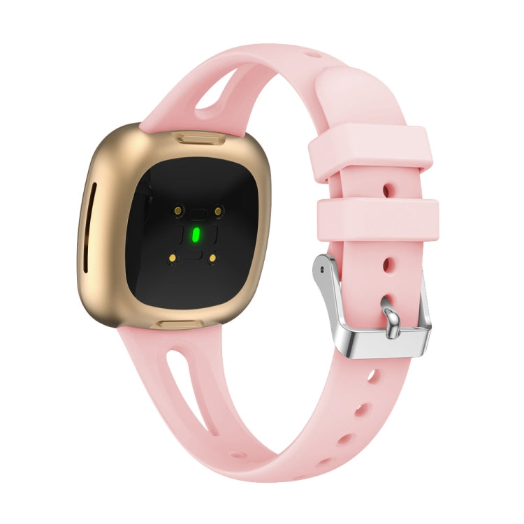 For Fitbit Versa 3 / 4 Water-drop Slim Silicone Watch Band, Size:S