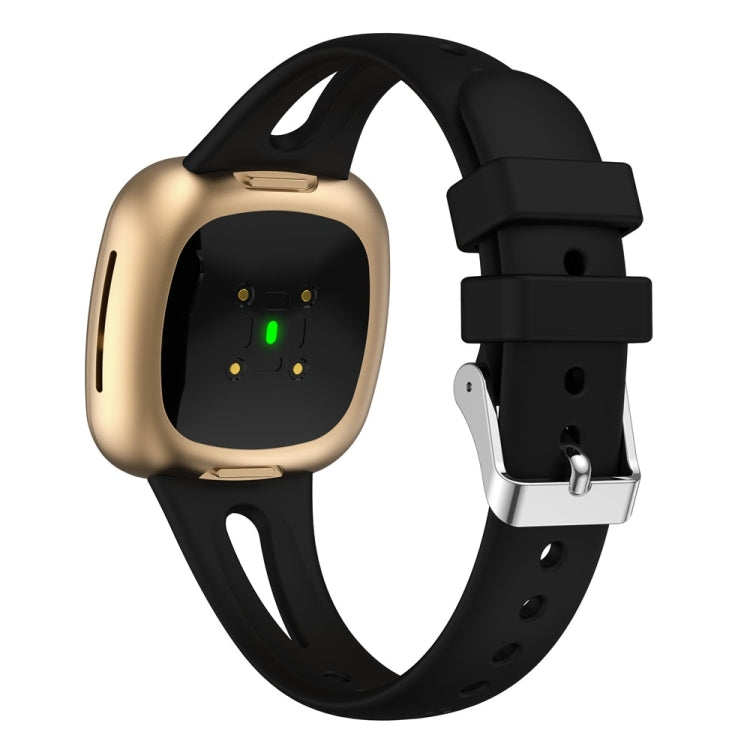 For Fitbit Versa 3 / 4 Water-drop Slim Silicone Watch Band, Size:S