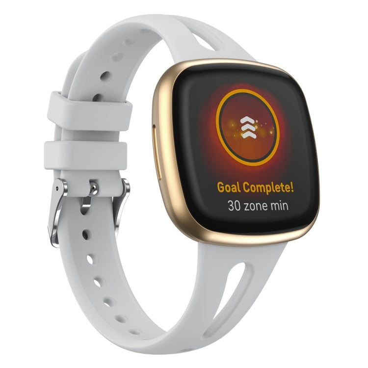 For Fitbit Versa 3 / 4 Water-drop Slim Silicone Watch Band, Size:S