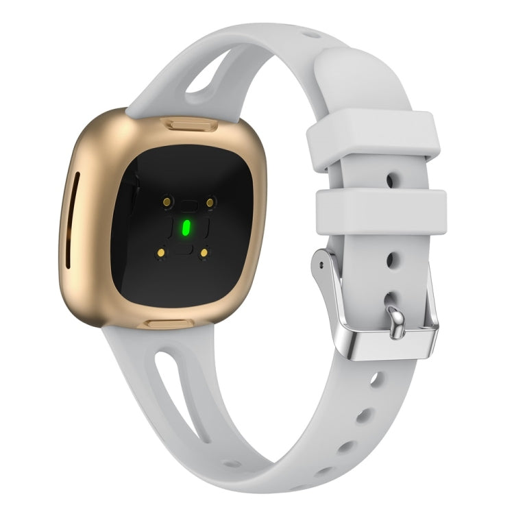 For Fitbit Versa 3 / 4 Water-drop Slim Silicone Watch Band, Size:S