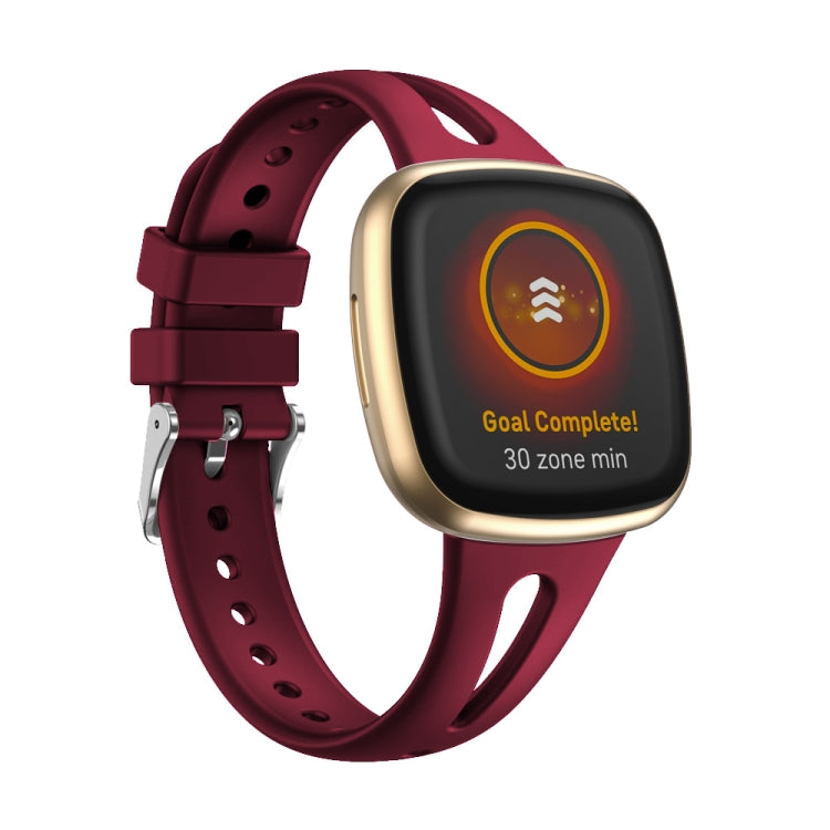 For Fitbit Versa 3 / 4 Water-drop Slim Silicone Watch Band, Size:S