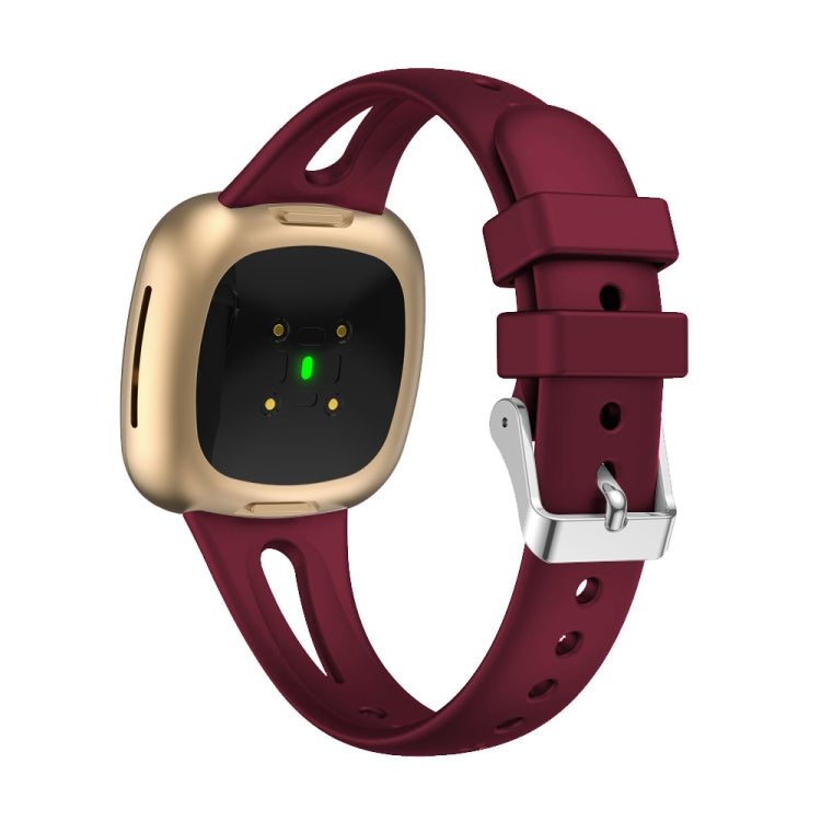 For Fitbit Versa 3 / 4 Water-drop Slim Silicone Watch Band, Size:S
