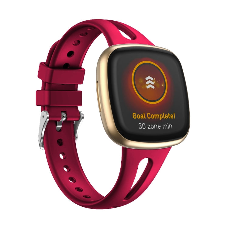 For Fitbit Versa 3 / 4 Water-drop Slim Silicone Watch Band, Size:S