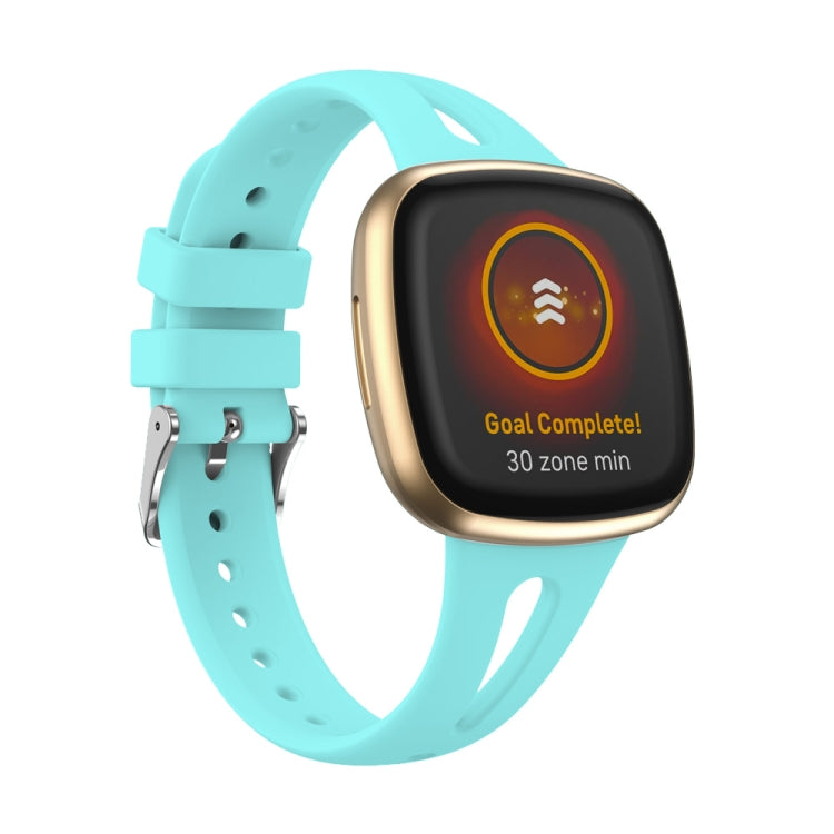 For Fitbit Versa 3 / 4 Water-drop Slim Silicone Watch Band, Size:S
