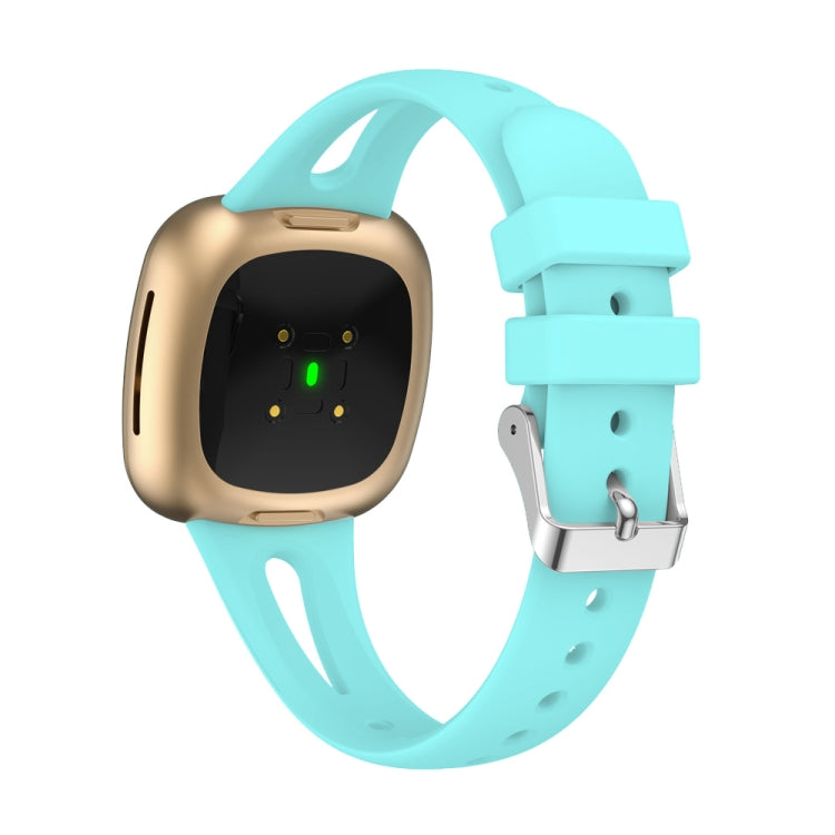 For Fitbit Versa 3 / 4 Water-drop Slim Silicone Watch Band, Size:S