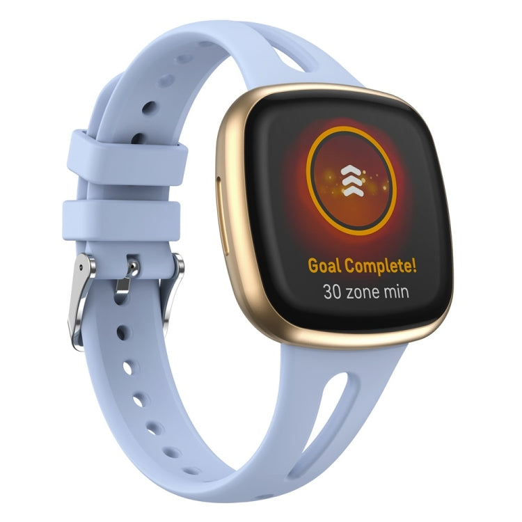 For Fitbit Versa 3 / 4 Water-drop Slim Silicone Watch Band, Size:S