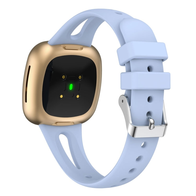 For Fitbit Versa 3 / 4 Water-drop Slim Silicone Watch Band, Size:S
