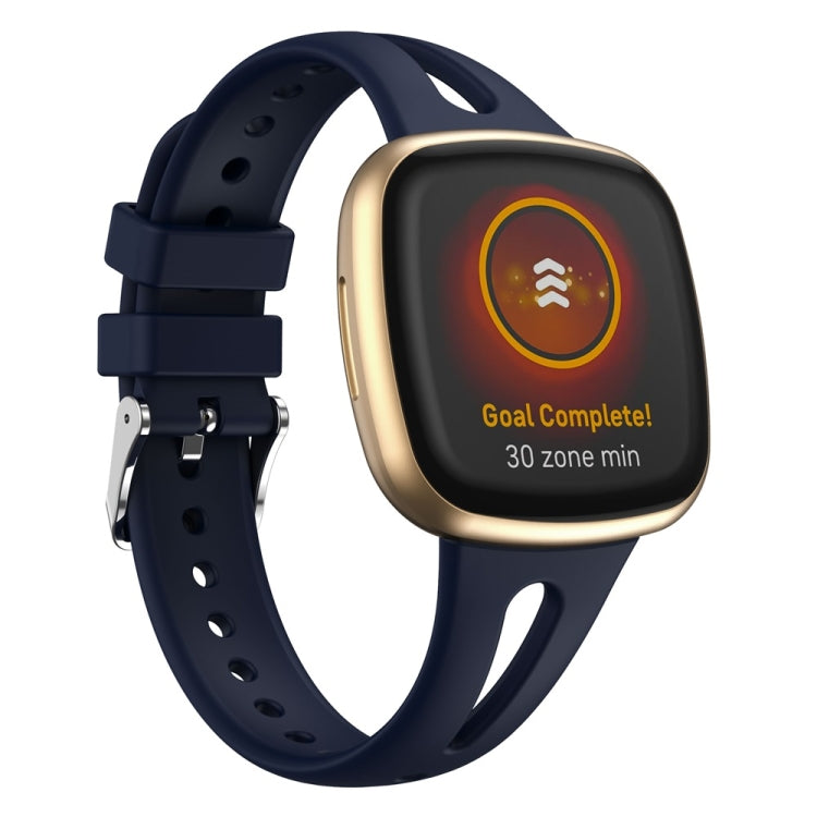 For Fitbit Versa 3 / 4 Water-drop Slim Silicone Watch Band, Size:S