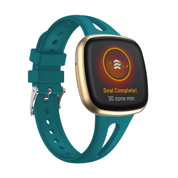 For Fitbit Versa 3 / 4 Water-drop Slim Silicone Watch Band, Size:S