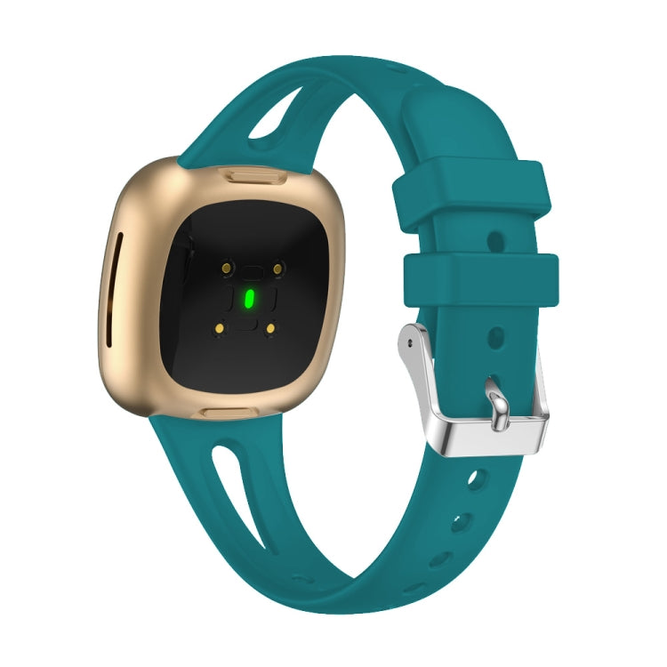For Fitbit Versa 3 / 4 Water-drop Slim Silicone Watch Band, Size:S