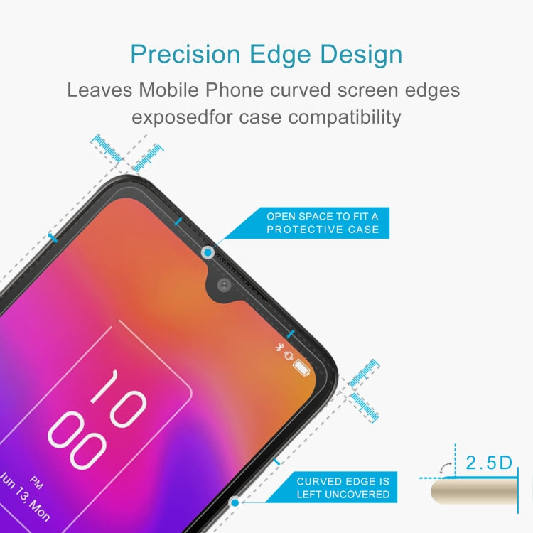 For TCL ION z 50 PCS 0.26mm 9H 2.5D Tempered Glass Film