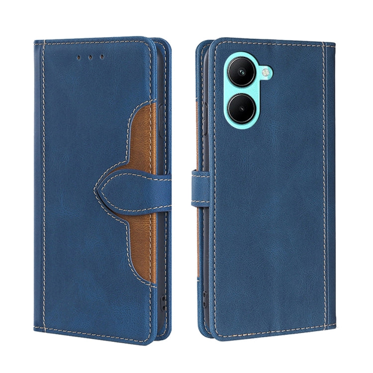 For Realme C33 4G Skin Feel Magnetic Buckle Leather Phone Case
