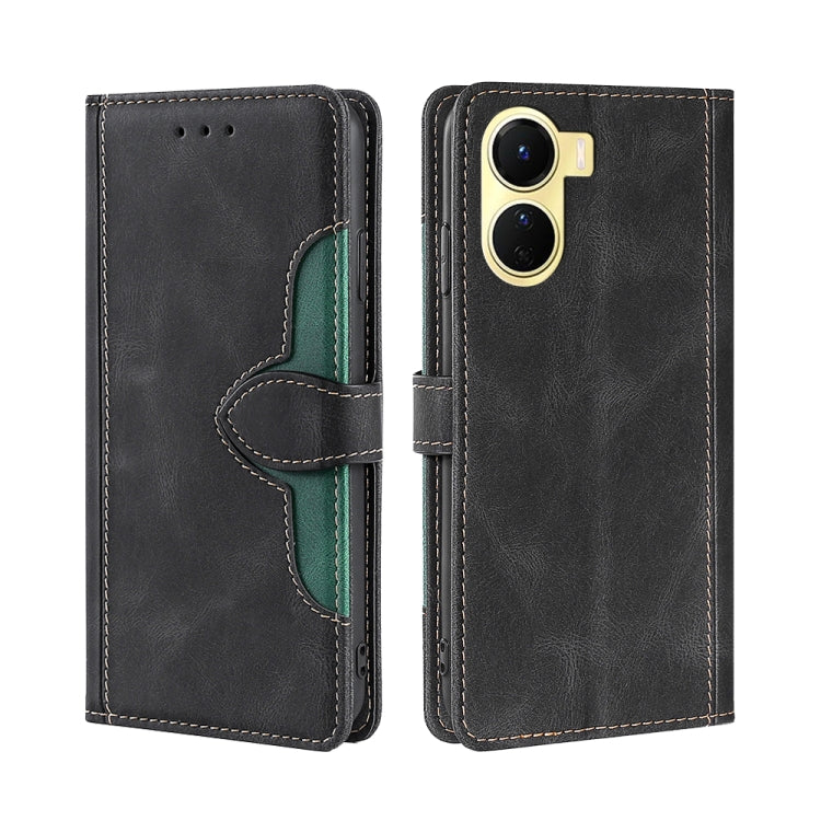 For vivo Y16 4G/Y02s 4G Skin Feel Magnetic Buckle Leather Phone Case