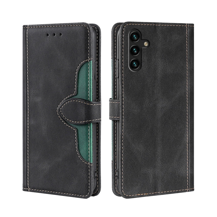 For Samsung Galaxy A04s Skin Feel Magnetic Buckle Leather Phone Case