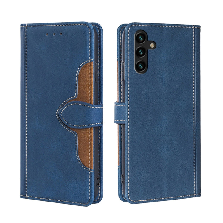 For Samsung Galaxy A04s Skin Feel Magnetic Buckle Leather Phone Case