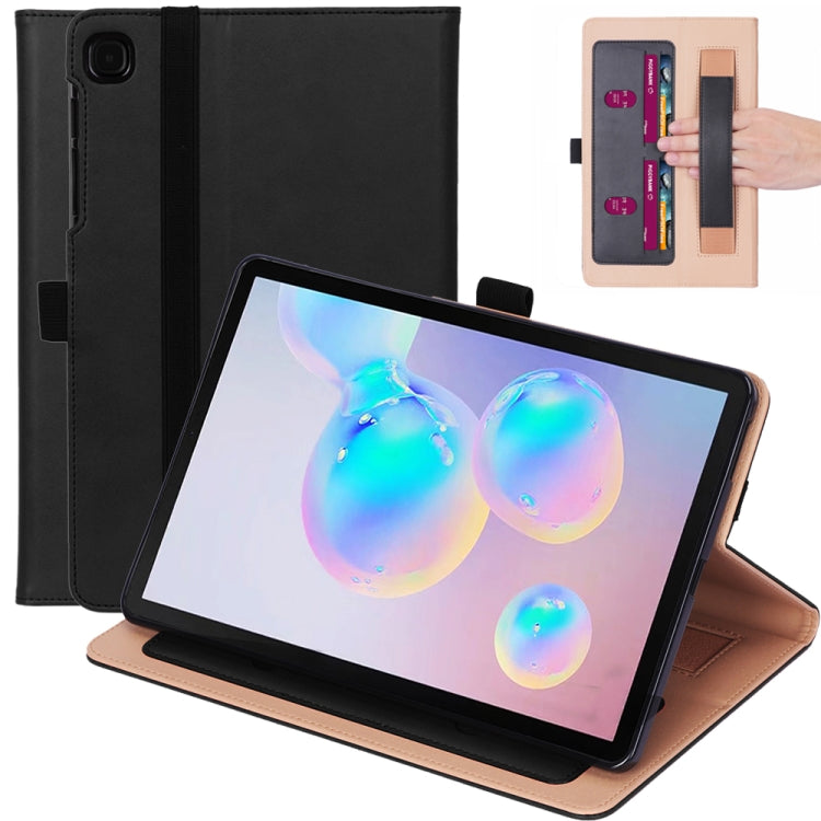 For Galaxy Tab S6 Lite P610 / P615 Retro Texture PU + TPU Horizontal Flip Leather Case with Holder & Card Slots & Hand Strap