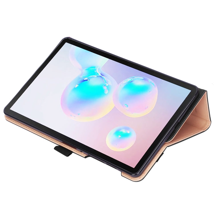 For Galaxy Tab S6 Lite P610 / P615 Retro Texture PU + TPU Horizontal Flip Leather Case with Holder & Card Slots & Hand Strap