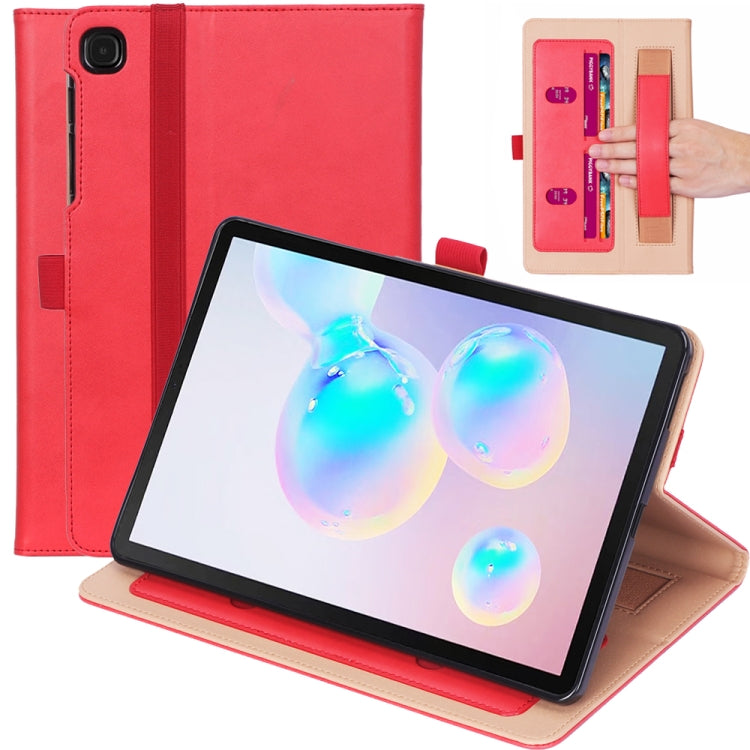 For Galaxy Tab S6 Lite P610 / P615 Retro Texture PU + TPU Horizontal Flip Leather Case with Holder & Card Slots & Hand Strap