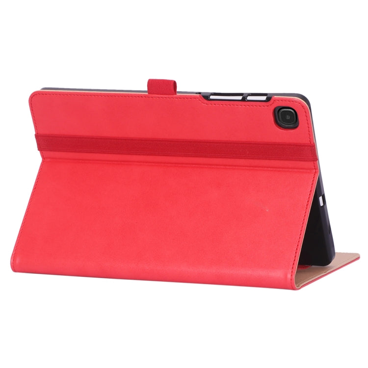 For Galaxy Tab S6 Lite P610 / P615 Retro Texture PU + TPU Horizontal Flip Leather Case with Holder & Card Slots & Hand Strap