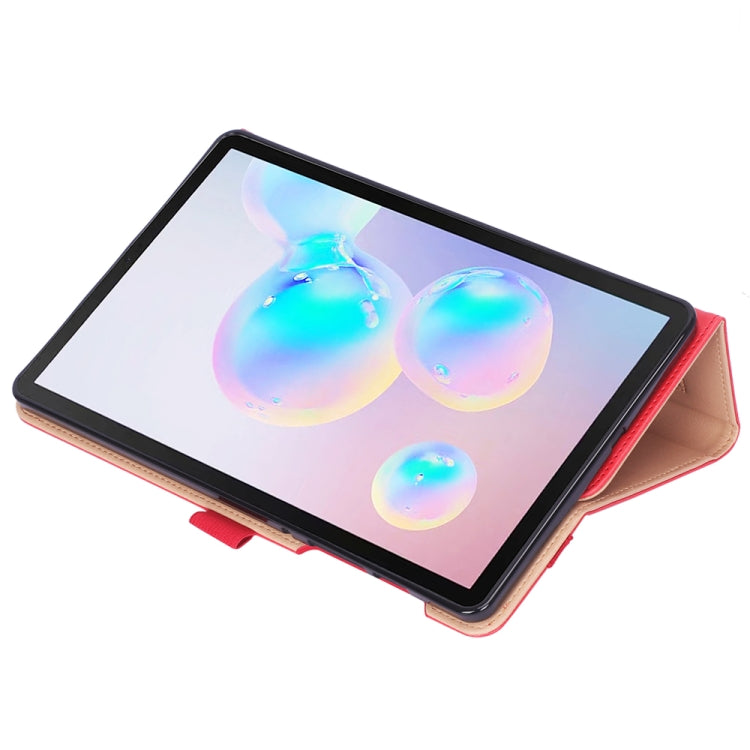 For Galaxy Tab S6 Lite P610 / P615 Retro Texture PU + TPU Horizontal Flip Leather Case with Holder & Card Slots & Hand Strap