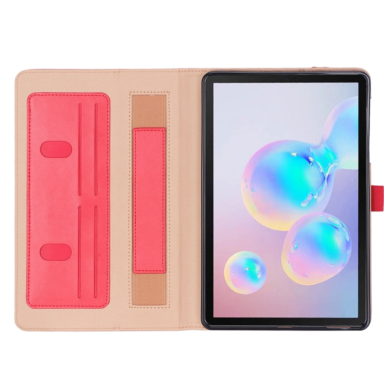 For Galaxy Tab S6 Lite P610 / P615 Retro Texture PU + TPU Horizontal Flip Leather Case with Holder & Card Slots & Hand Strap