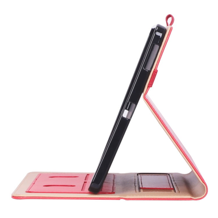 For Galaxy Tab S6 Lite P610 / P615 Retro Texture PU + TPU Horizontal Flip Leather Case with Holder & Card Slots & Hand Strap