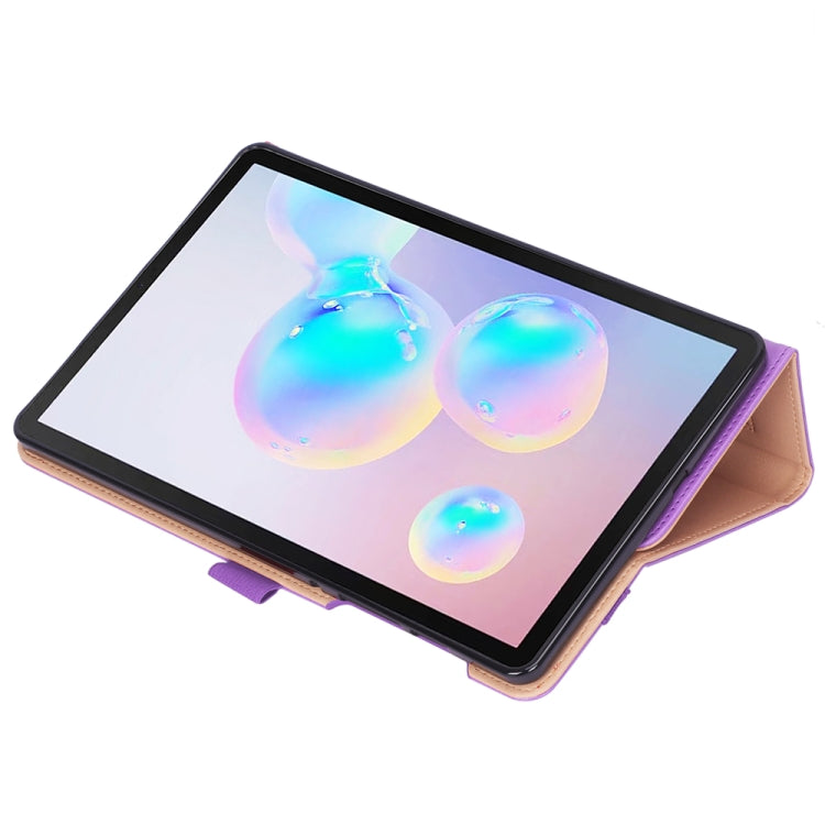 For Galaxy Tab S6 Lite P610 / P615 Retro Texture PU + TPU Horizontal Flip Leather Case with Holder & Card Slots & Hand Strap